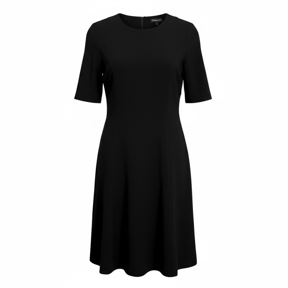 Estelle and Finn Black Half Sleeve A Line‎ Dress  Size 10 Quiet Luxury